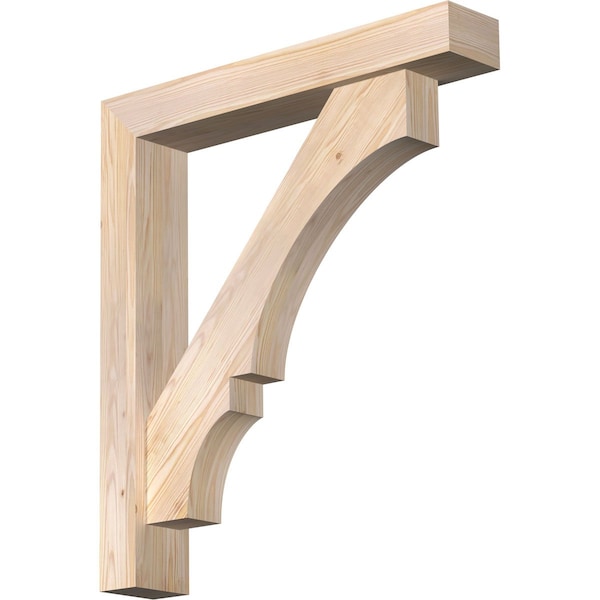 Ekena Millwork Balboa Block Smooth Bracket w/ Offset Brace, Douglas Fir, 5 1/2"W x 32"D x 36"H BKT0604X32X36BOA05SDF - main